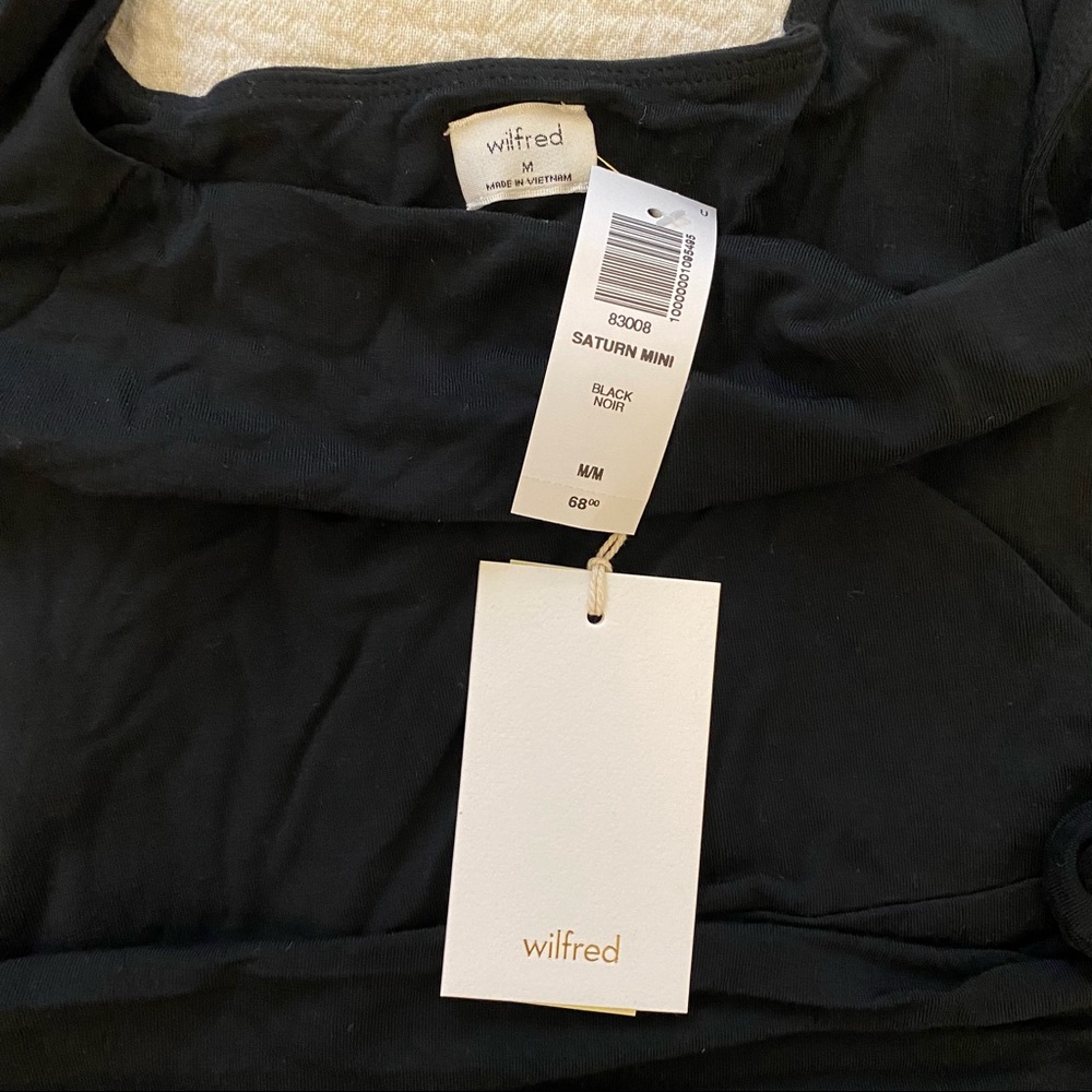 Wilfred Black Toe Waist Mini Dress